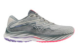 Mizuno Wave Rider 27 B Pearl Blue/White/High-Vis Pink Womens #color_grey-multi-pinks-purples