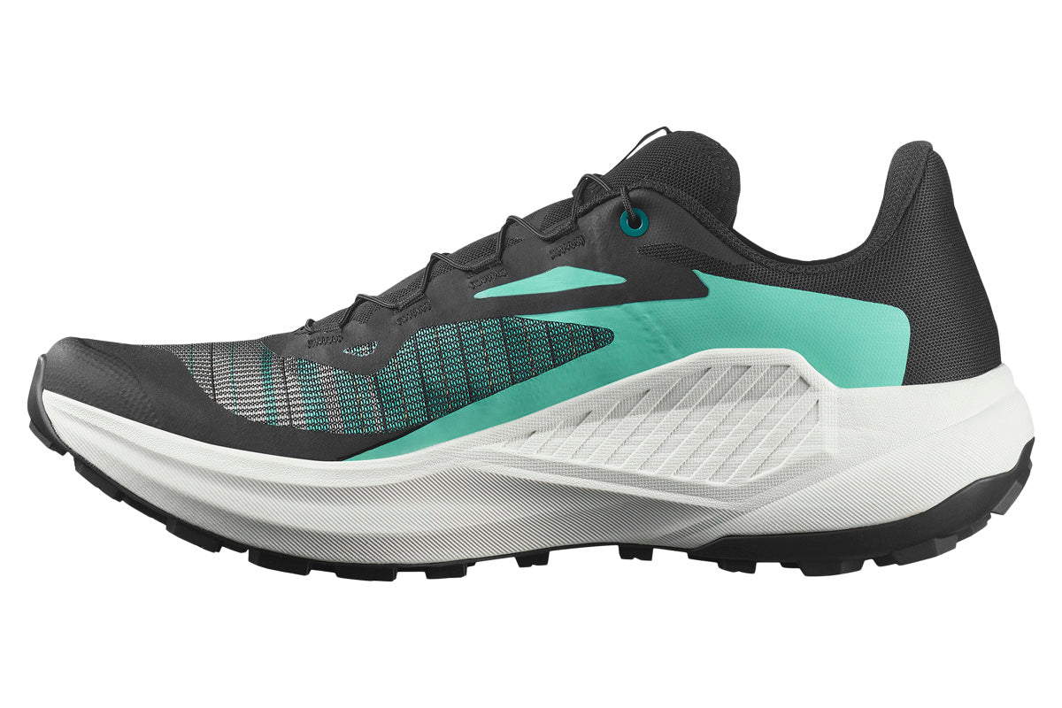 Salomon Genesis D Black/Electric Green/Cherry Tomato Mens #color_green-multi-black