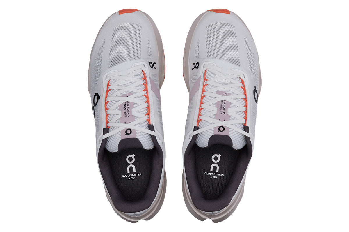 On Cloudsurfer Next B White/Flame Womens #color_white-multi-reds-oranges