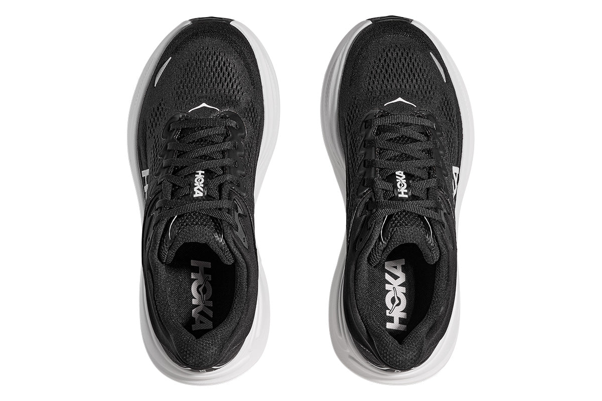 Hoka Bondi 9 4E Black/White Mens #color_black-multi-whites