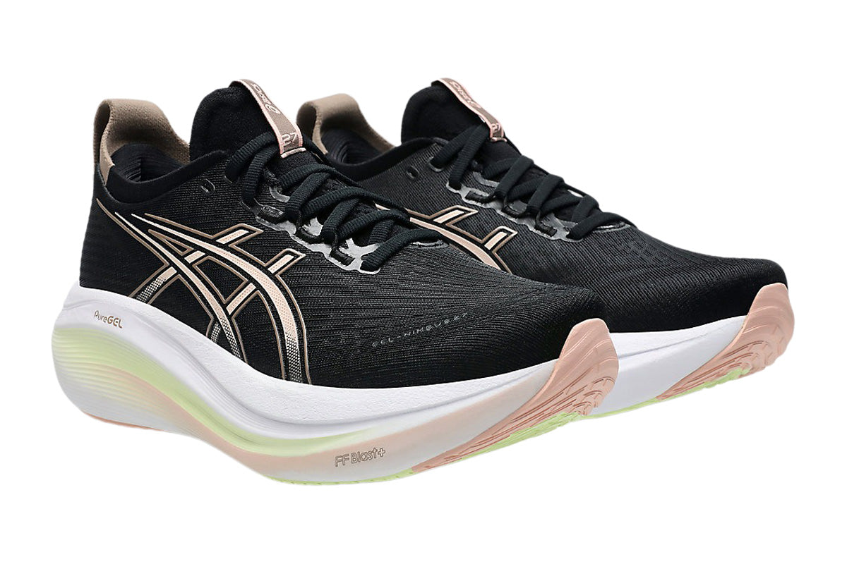 Asics Gel-Nimbus 27 B Black/Breeze Womens #color_black-multi-whites