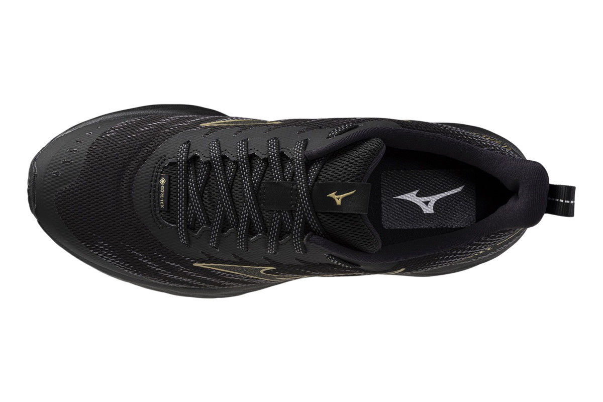 Mizuno Wave Rider GTX 2 D Iron Gate/GE Gold/Black Womens #color_black-multi