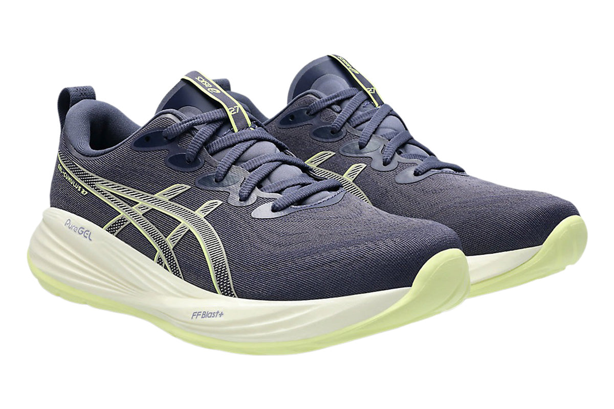 Asics Gel-Cumulus 27 D Indigo Fog/Lucid Yellow Mens #color_blue-dark-navy