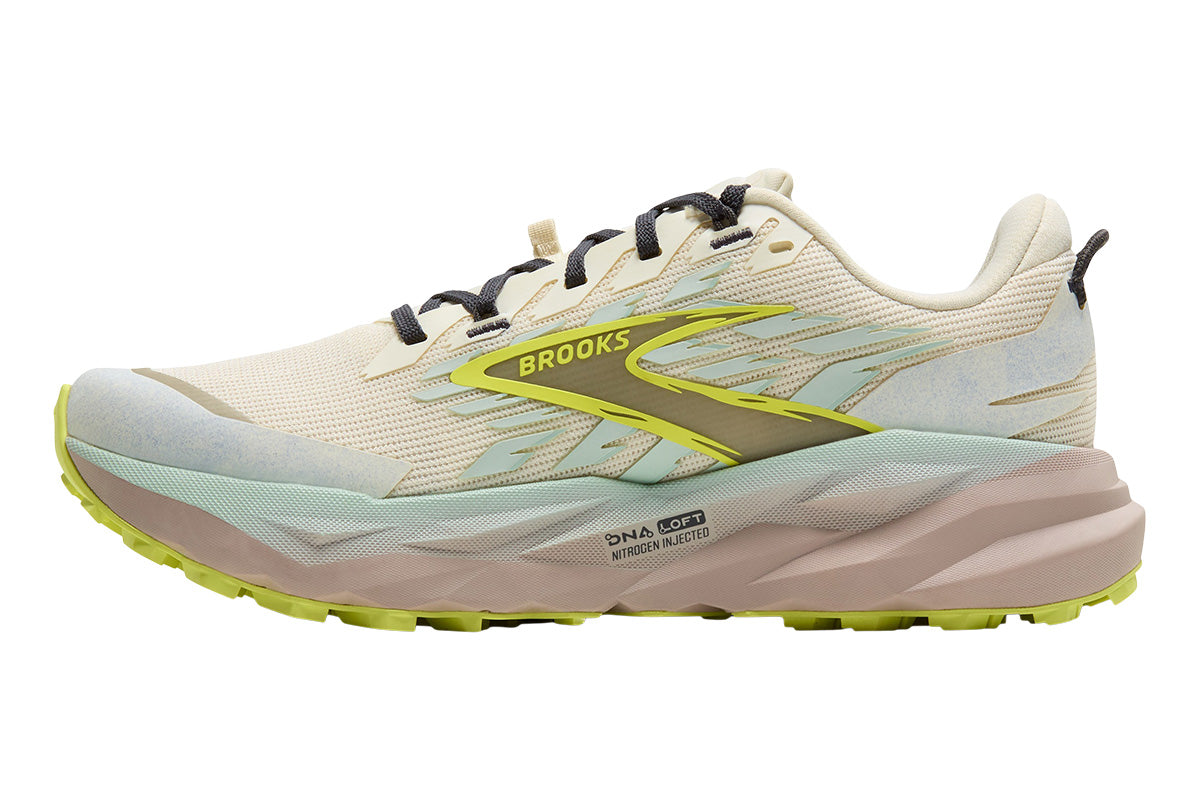 Brooks Cascadia 19 B Coconut/Misty Blue/Ebony Womens #color_grey