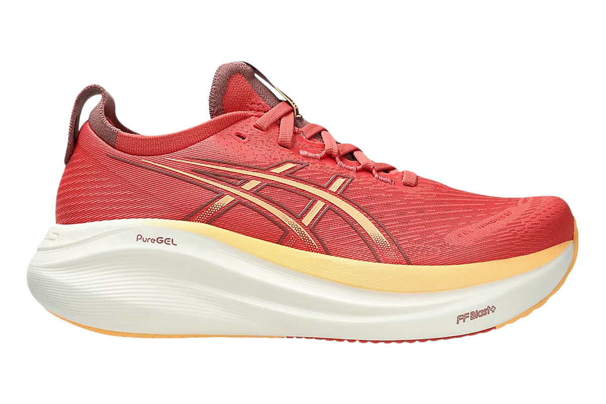 Asics Gel-Nimbus 27 D Dark Pink Clay/Orange Glow Womens #color_pink