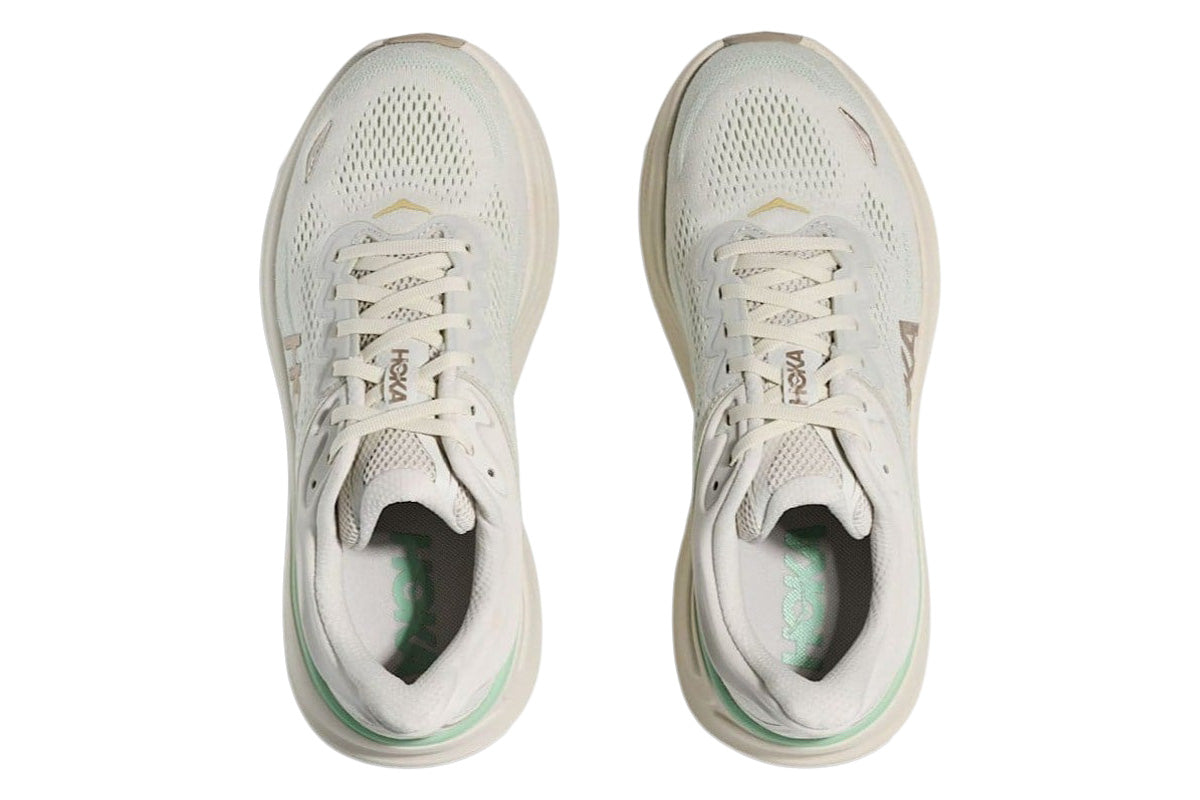 Hoka Bondi 9 D Truffle Salt/Sea Glass Womens #color_white-multi-cream