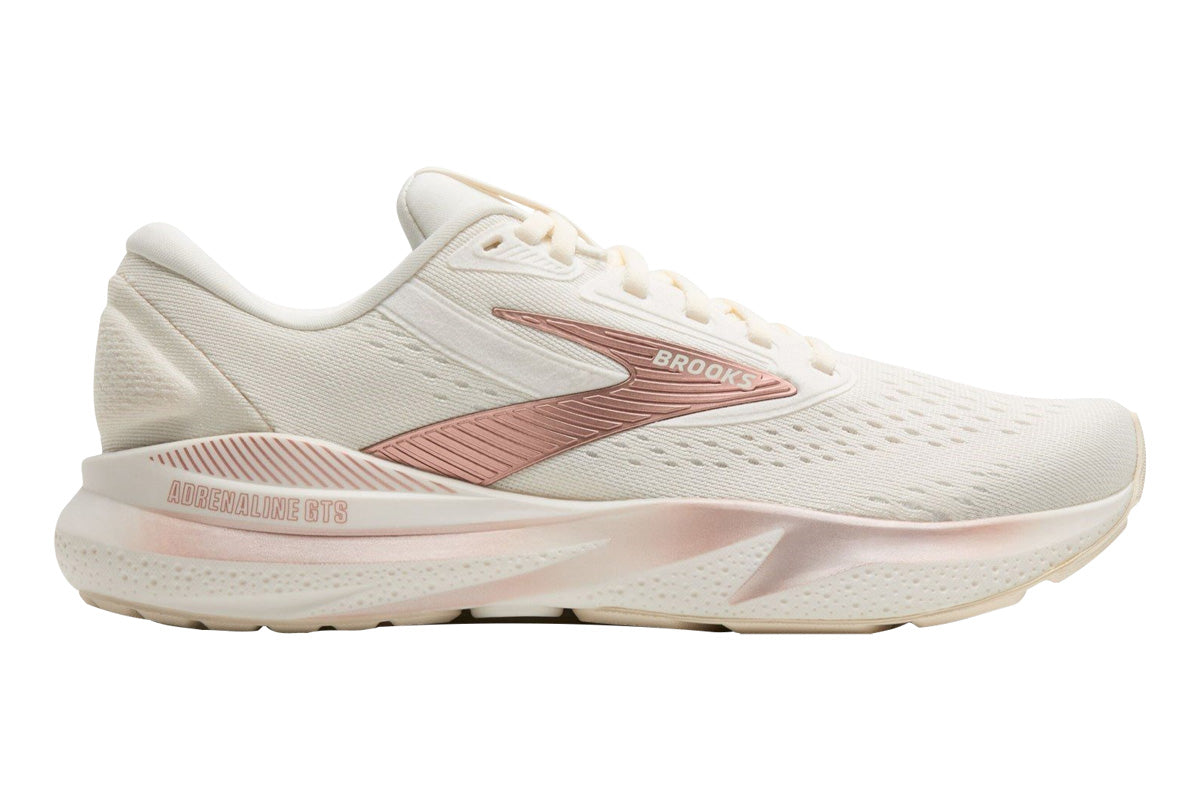 Brooks Adrenaline GTS 24 B Coconut/Rose Gold Womens #color_white-multi-metallic