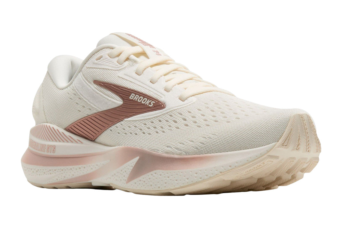 Brooks Adrenaline GTS 24 B Coconut/Rose Gold Womens #color_white-multi-metallic