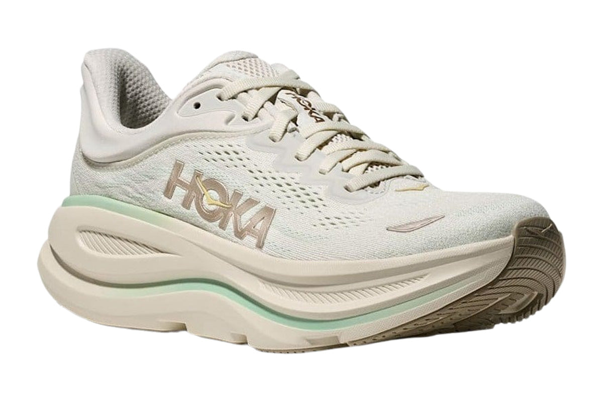 Hoka Bondi 9 D Truffle Salt/Sea Glass Womens #color_white-multi-cream
