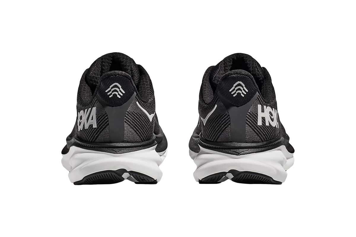 Hoka Clifton 9 B Black/White Womens #color_black-multi-whites