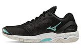 Mizuno Wave Stealth V NB D Black/white/angel Blue Womens #color_black-multi-whites