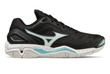 Mizuno Wave Stealth V NB D Black/white/angel Blue Womens