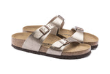 Birkenstock Sydney R Graceful Taupe Birko-Flor Womens #color_metallic-bronze