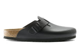 Birkenstock Boston R Black Smooth Leather Unisex #color_black