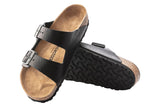 Birkenstock Arizona R Vintage Wood Black Natural Leather Mens #color_black