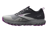 Brooks Cascadia 17 D Oyster/Black Pearl/Purple Womens #color_grey-multi-pinks-purples