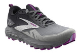 Brooks Cascadia 17 D Oyster/Black Pearl/Purple Womens #color_grey-multi-pinks-purples