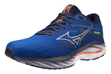 Mizuno Wave Rider 27 D Surf the web/White/Neon flame Mens #color_blue-multi-blues