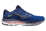 Mizuno Wave Rider 27 D Surf the web/White/Neon flame Mens #color_blue-multi-blues