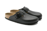 Birkenstock Boston N Black Smooth Leather Unisex #color_black