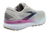 Brooks Ghost 16 D White/Grey/Estate Blue Womens #color_grey-multi-pinks-purples