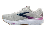 Brooks Ghost 16 D White/Grey/Estate Blue Womens #color_grey-multi-pinks-purples