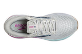 Brooks Ghost 16 D White/Grey/Estate Blue Womens #color_grey-multi-pinks-purples