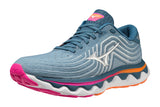 Mizuno Wave Horizon 6 B Blue Ashes/Silver/Neon Pink Womens #color_grey-dark-grey