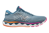 Mizuno Wave Horizon 6 B Blue Ashes/Silver/Neon Pink Womens