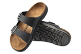 Birkenstock Arizona Cross Town R Black Waxy/Oiled Leather Mens #color_black