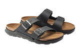 Birkenstock Arizona Cross Town R Black Waxy/Oiled Leather Mens #color_black