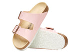 Birkenstock Arizona R Shiny Embossed Light Rose Birko-Flor Womens #color_pink-rose