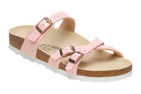 Birkenstock Franca R Shiny Embossed Light Rose Birko-Flor Womens #color_pink-rose