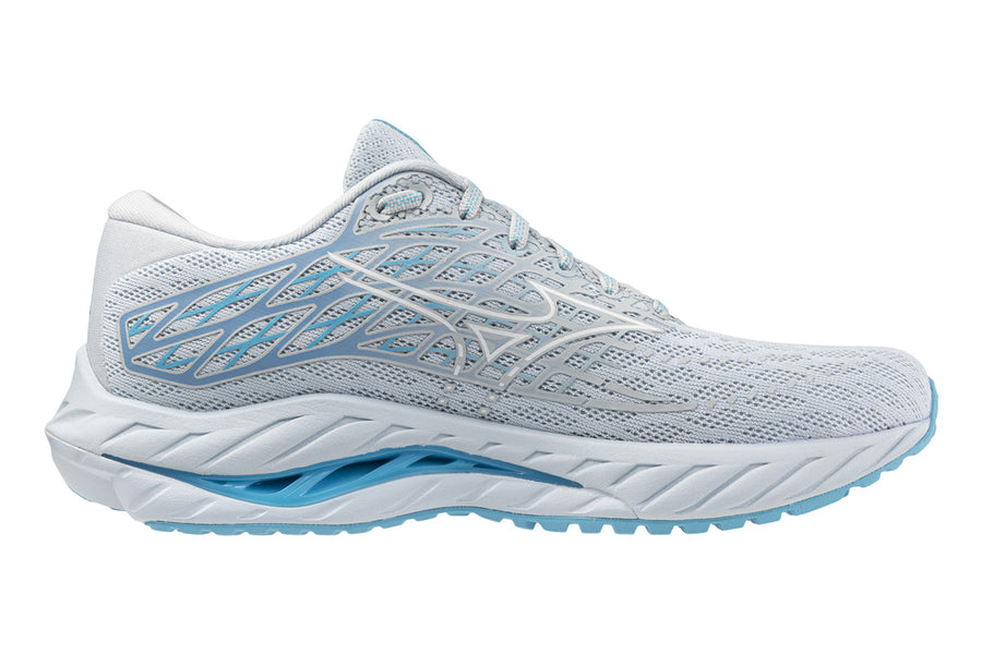 Mizuno Wave Inspire 20 B Plein Air/River Blue Womens #color_blue-multi-greys-blues