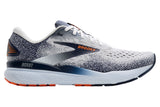 Brooks Ghost 16 D White/Peacoat/Orange Mens #color_white-multi-blues