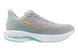 Mizuno Wave Rider 28 D Harbor Mist/White/Aruba Blue Womens #color_grey-multi-greens