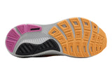 Brooks Ghost 17 B Oyster/Apricot/Pink Womens #color_grey-multi-pinks-purples