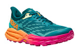 Hoka Speedgoat 5 D Deep Lake/Ceramic Mens #color_blue-multi-reds-oranges