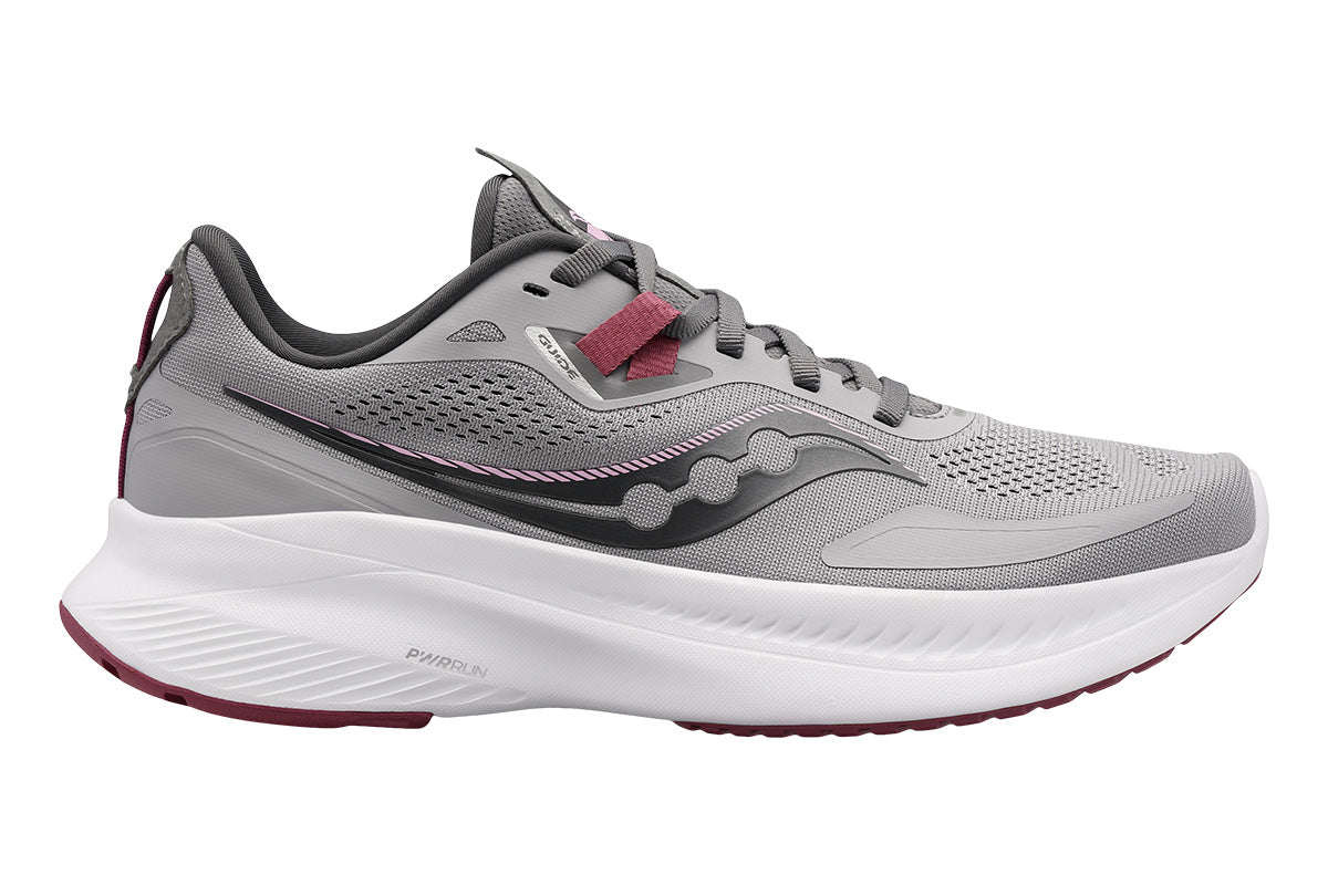 Saucony Guide 15 B Grey/Pink/Berry Womens #color_grey-multi-multi
