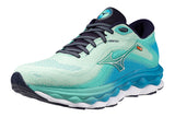 Mizuno Wave Sky 7 B Beveled Glass/White/Hawaiian Ocean Womens #color_blue-multi-blues