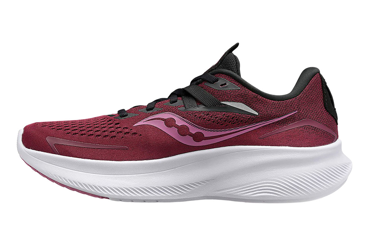 Saucony Ride 15 B Maroon Womens #color_reds-maroon