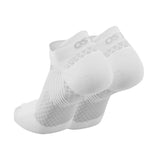 OS1st FS4 Plantar FascIItis Compression No Show Socks White Unisex #color_white
