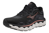 Mizuno Wave Horizon 7 D Black/Dubarry/Nimbus Cloud Womens #color_black-multi-reds-oranges